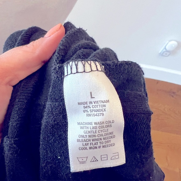 Aeropostale Black Pullover Wide Vneck Off Shoulder Cropped Sweater - Size L - Picture 4 of 4